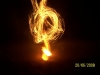 Wieczorny pokaz artystycznego tańca z ogniem.